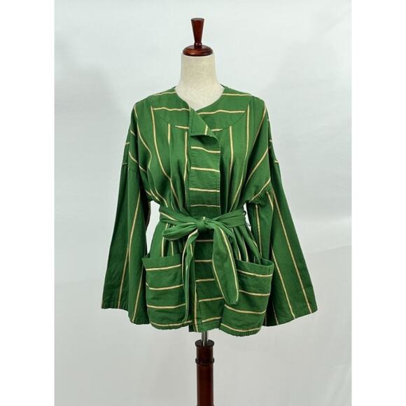 ACE & JIG Sz S Small Green Cactus Stripe Sail Alexa Cardi Jacket Cardigan - Picture 6 of 8